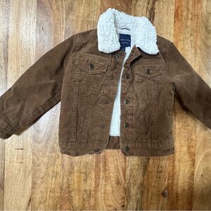 Janie and Jack Brown Corduroy 2T Sherpa-Lined Jacket